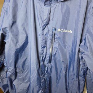 Columbia Men's Waterproof Hooded Jacket - Blue - Size Large